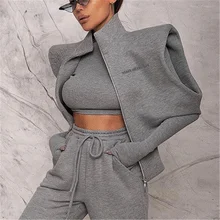 NEW 2022 Sleeveless Sweatshirt Women Shoulder Pads Asymmetrical Zip Up Autumn Hoodies Street Ladies Gray Vest Coats
NEW 2022 Sleeveless Sweatshirt Women Shoulder Pads Asymmetrical Zip Up Autumn Hoodies Street Ladies Gray Vest Coats