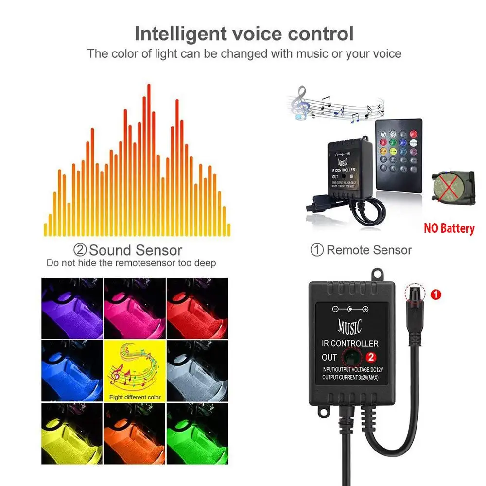 Светодиодная лента rgb с музыкальной синхронизацией Диодная 2835 водонепроницаемая