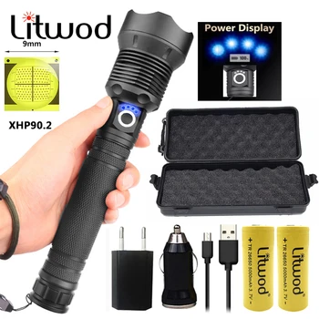 Litwod Z25 1282 CREE XHP90 XHP70 XHP50 rechargeable powerful tactical led flashlight torch light Lamp Power 18650 26650 Battery
Litwod Z25 1282 CREE XHP90 XHP70 XHP50 rechargeable powerful tactical led flashlight torch light Lamp Power 18650 26650 Battery