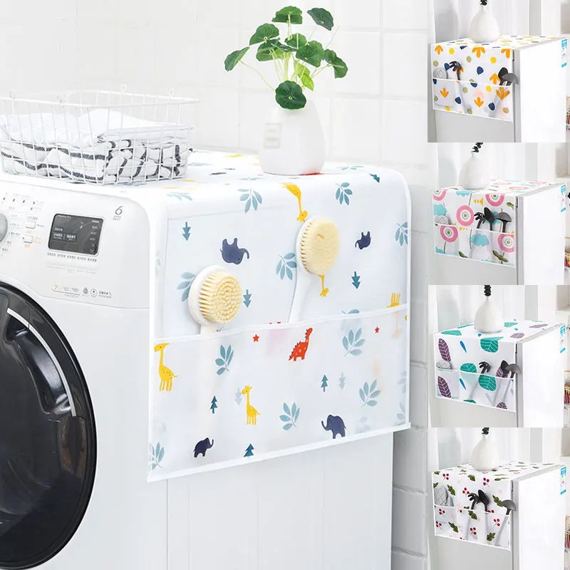 Printed PEVA Washing Machine Cover Multipurpose Household Refrigerator Pocket Dust Proof Cover Home Textile Dust Cloth
Printed PEVA Washing Machine Cover Multipurpose Household Refrigerator Pocket Dust Proof Cover Home Textile Dust Cloth
