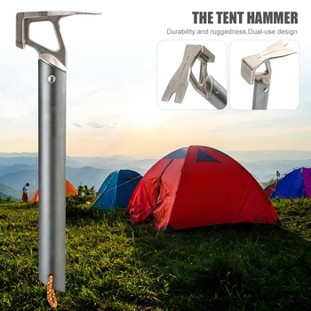 Tent Hammer Lightweight Aluminum Handle Stainless Steel Hammer Outdoor Mountaineering Camping Tent Nail Puller Hammer
Tent Hammer Lightweight Aluminum Handle Stainless Steel Hammer Outdoor Mountaineering Camping Tent Nail Puller Hammer