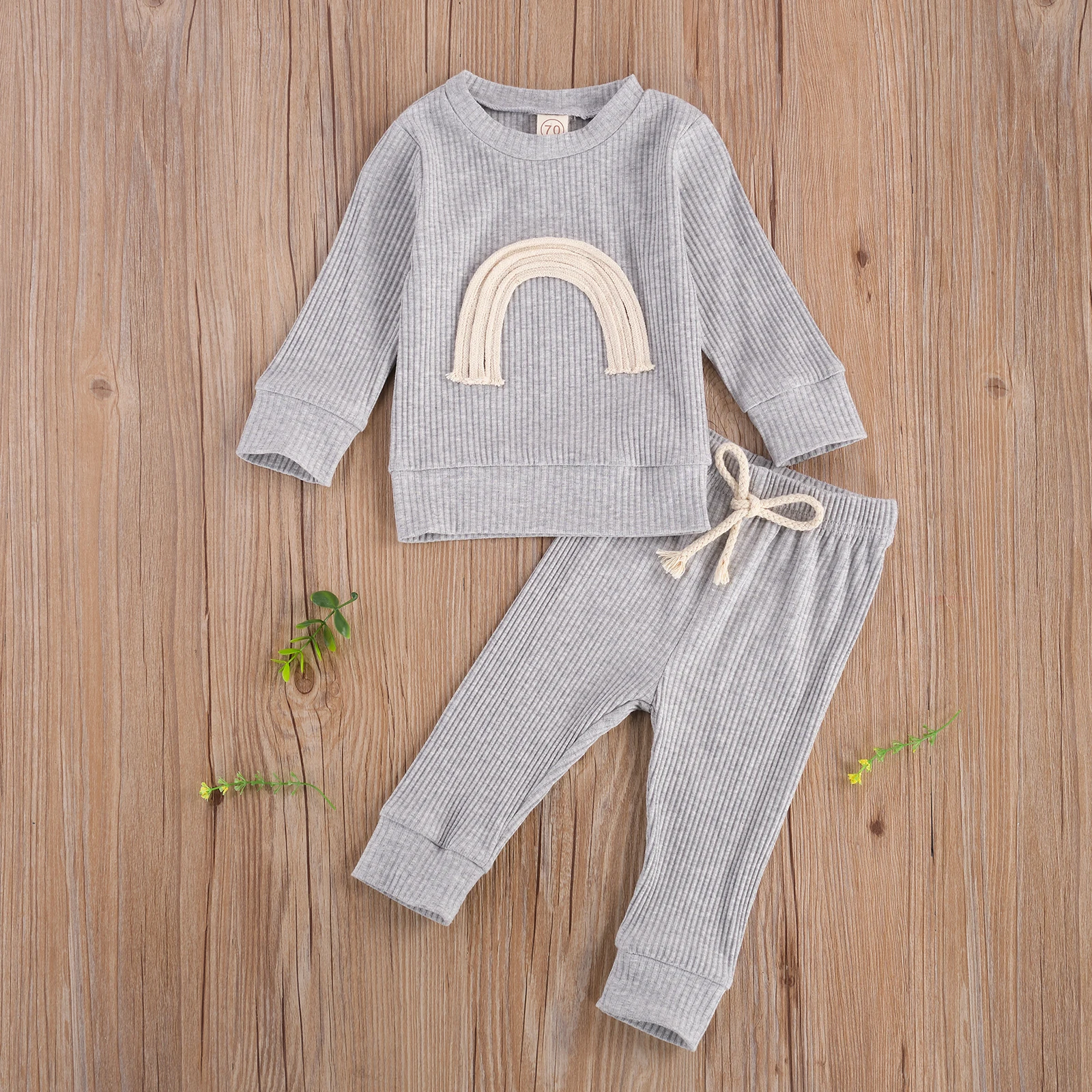 Pudcoco Newborn Baby Clothes Round Collar Long Sleeves Rainbow Print Tops Lace-up Pants 2Pcs Knitted Cotton Sports Home Jogger
Pudcoco Newborn Baby Clothes Round Collar Long Sleeves Rainbow Print Tops Lace-up Pants 2Pcs Knitted Cotton Sports Home Jogger