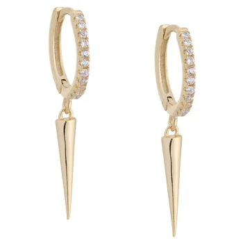 LOZRUNVE Minimalist Jewelry Gold Plated Dainty Sterling Silver Long Spike Dangle Hoop Earring
LOZRUNVE Minimalist Jewelry Gold Plated Dainty Sterling Silver Long Spike Dangle Hoop Earring