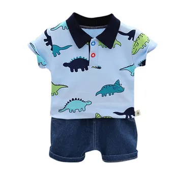 2pcs Children Boy Clothes Summer Dinosaur Print Lapel Short Sleeve T-shirt Top+Shorts Suit
2pcs Children Boy Clothes Summer Dinosaur Print Lapel Short Sleeve T-shirt Top+Shorts Suit