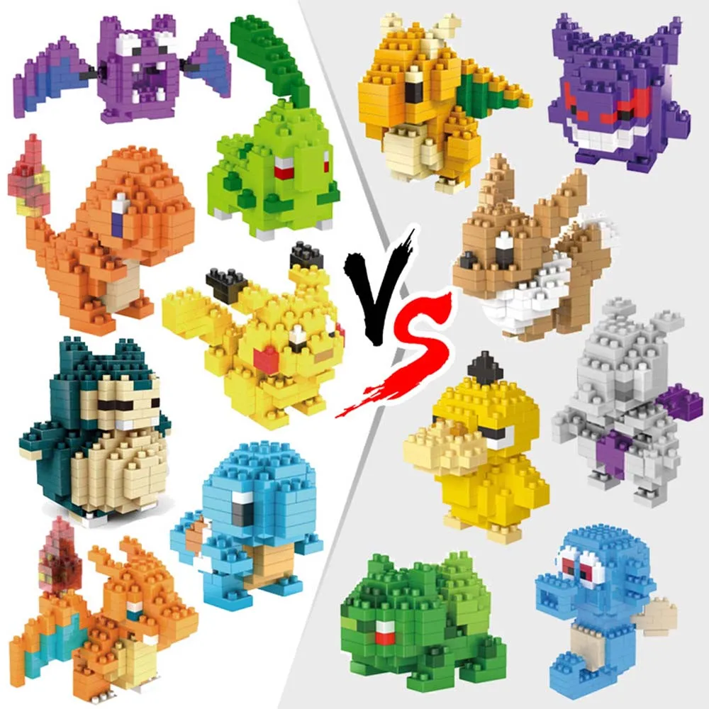 Mini Blocks Anime Pocket Monster Pikachu Blastoise Venusaur Charizard Gyarados Pokeball Building Diamond Figure DIY Blocks Toys
Mini Blocks Anime Pocket Monster Pikachu Blastoise Venusaur Charizard Gyarados Pokeball Building Diamond Figure DIY Blocks Toys