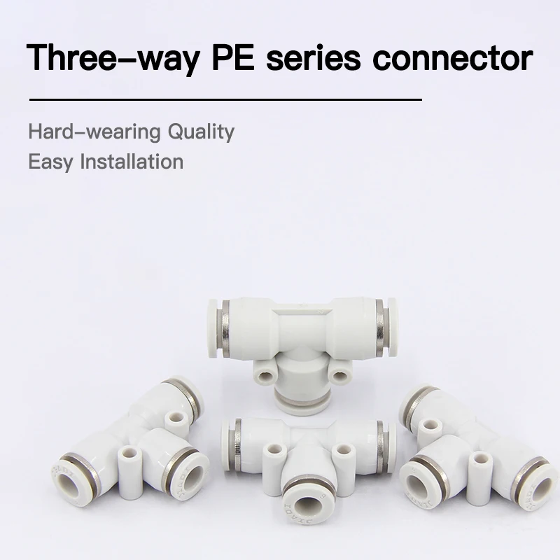 1Pcs durable white APE pipe joint 4mm 8mm 10mm 12mm T-type three-way PE04 PE6 06 PE8 08 PE10 PE12
1Pcs durable white APE pipe joint 4mm 8mm 10mm 12mm T-type three-way PE04 PE6 06 PE8 08 PE10 PE12
