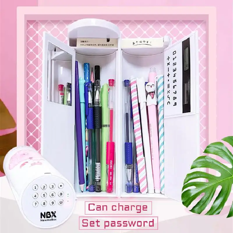 New vibrato with the same password lock net red multi function large capacity cylindrical compact pencil box female
New vibrato with the same password lock net red multi function large capacity cylindrical compact pencil box female