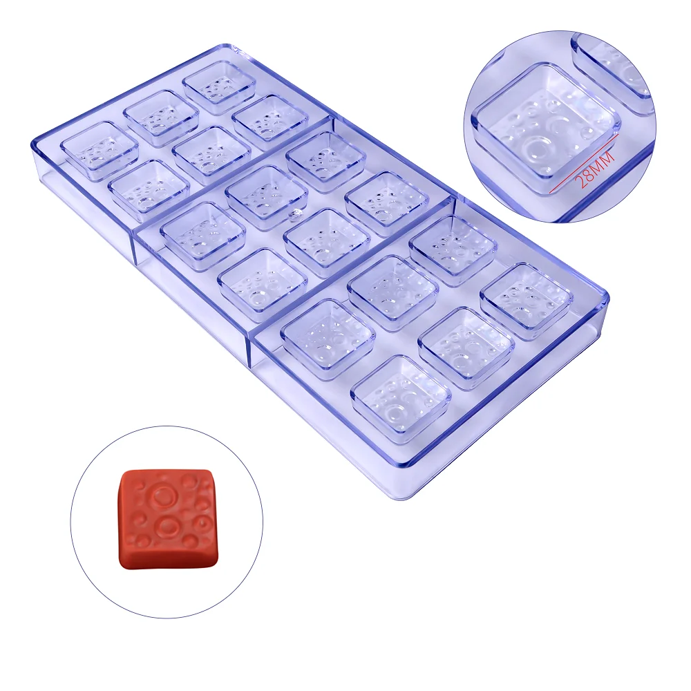Free Shipping Plastic 18 Cavities Square with Bubbles Pattern Shapes DIY Baking Chocolate Mold CC0069
Free Shipping Plastic 18 Cavities Square with Bubbles Pattern Shapes DIY Baking Chocolate Mold CC0069