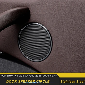 Car Accessories Stainless Door Speaker Cover Circle Ring Frame Sticker Trim Interior Decoration for BMW X3 G01 X4 G02 2018-2020 
Car Accessories Stainless Door Speaker Cover Circle Ring Frame Sticker Trim Interior Decoration for BMW X3 G01 X4 G02 2018-2020