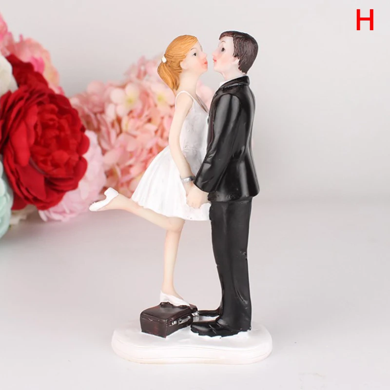 12 Style Fashion Synthetic Resin Bride&Groom Figurine Wedding Cake Topper CrBDA 