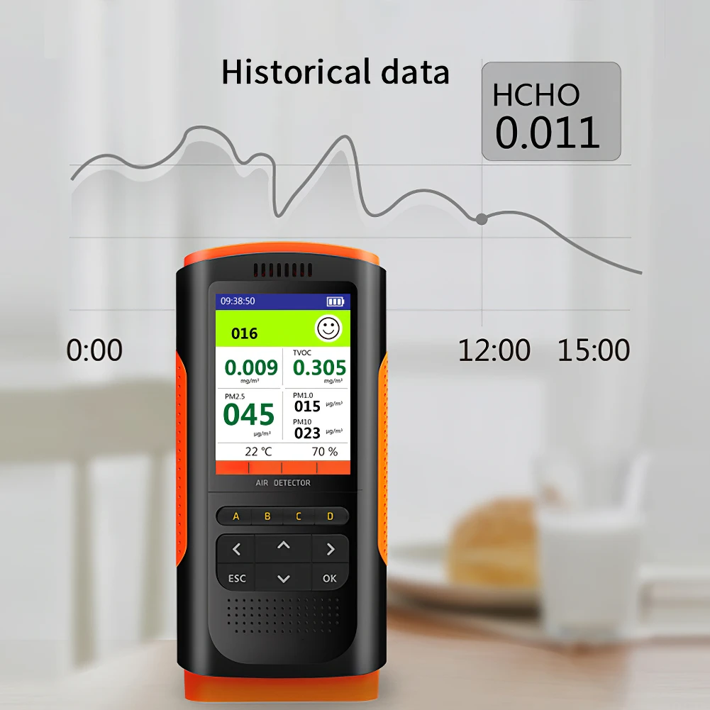 Formaldehyde Detector Air Quality Monitor Portable Display Formaldehyde Detector Ndoor Air Pollution Meter Micro Dust Tester
Formaldehyde Detector Air Quality Monitor Portable Display Formaldehyde Detector Ndoor Air Pollution Meter Micro Dust Tester