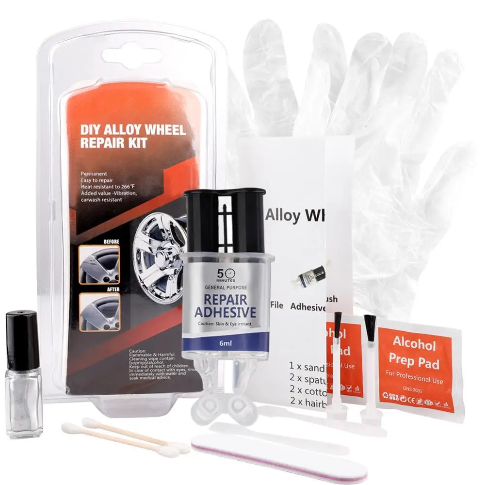 Car Alloy Wheel Repair Adhesive Kit DIY Car Auto Rim Damage Scrapes Scuff Repair Fix Tools Kits
Car Alloy Wheel Repair Adhesive Kit DIY Car Auto Rim Damage Scrapes Scuff Repair Fix Tools Kits