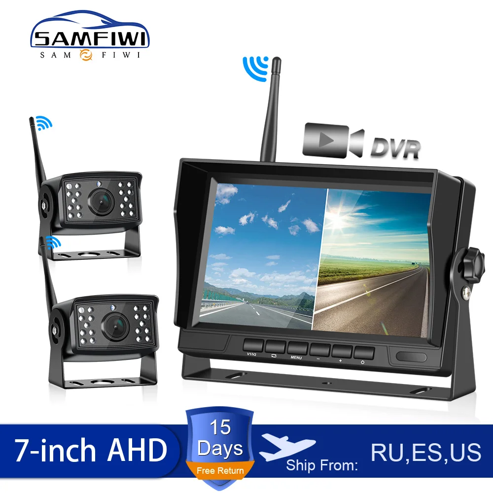 Car Monitor Wireless 7 inch AHD DVR Display Vehicle Auto Screen Rear View Truck Monitors Reverse Back up Recorder Wifi Camera
Car Monitor Wireless 7 inch AHD DVR Display Vehicle Auto Screen Rear View Truck Monitors Reverse Back up Recorder Wifi Camera