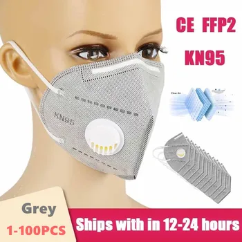 1-100PCS Grey KN95 FFP2 Mask Valved Face Mask Respirator ffp2 Face Mask 6 Layer Protection Anti-dust Mask Face Protective Mascar
1-100PCS Grey KN95 FFP2 Mask Valved Face Mask Respirator ffp2 Face Mask 6 Layer Protection Anti-dust Mask Face Protective Mascar