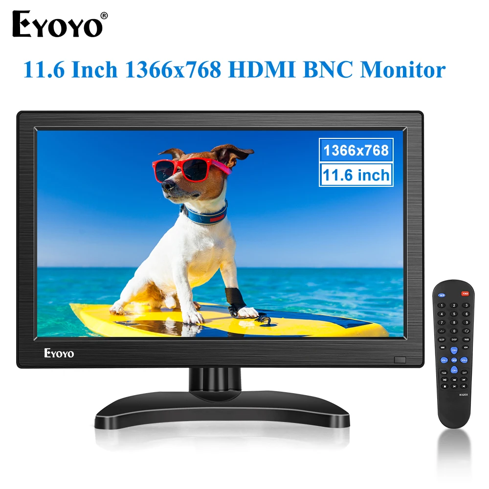 Eyoyo EM12D IPS Portable HDMI BNC Monitor 12" LCD Screen 1366x768 with VGA AV USB Built-in Speaker For PC CCTV Security Camera
Eyoyo EM12D IPS Portable HDMI BNC Monitor 12" LCD Screen 1366x768 with VGA AV USB Built-in Speaker For PC CCTV Security Camera