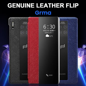 Grma Genuine Leather Case For Huawei Mate 30 RS Case Luxury Leather Smart Window Mirror Flip Cover funda For Mate30 RS Case
Grma Genuine Leather Case For Huawei Mate 30 RS Case Luxury Leather Smart Window Mirror Flip Cover funda For Mate30 RS Case