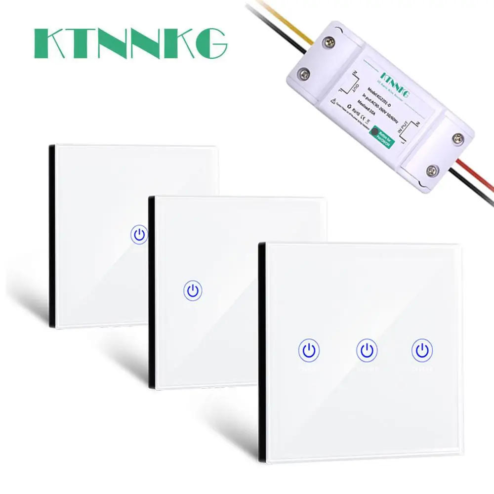 KTNNKG smart home Wireless touch Switch Light Electrical RF Remote Control Glass Screen Wall Panel button Receiver led Lamp
KTNNKG smart home Wireless touch Switch Light Electrical RF Remote Control Glass Screen Wall Panel button Receiver led Lamp