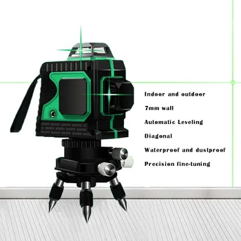 Laser Level 8 Lines LD High Precision Green Beam 360 Vertical Self-leveling Device Instruments Automatic Wall Mounter
Laser Level 8 Lines LD High Precision Green Beam 360 Vertical Self-leveling Device Instruments Automatic Wall Mounter