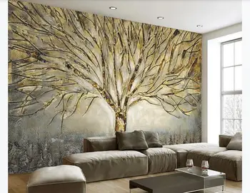 Modern American metal embossed fashion a tree oil painting Wallpaper Living room Bedroom TV background Mural For Walls 3 D
Modern American metal embossed fashion a tree oil painting Wallpaper Living room Bedroom TV background Mural For Walls 3 D