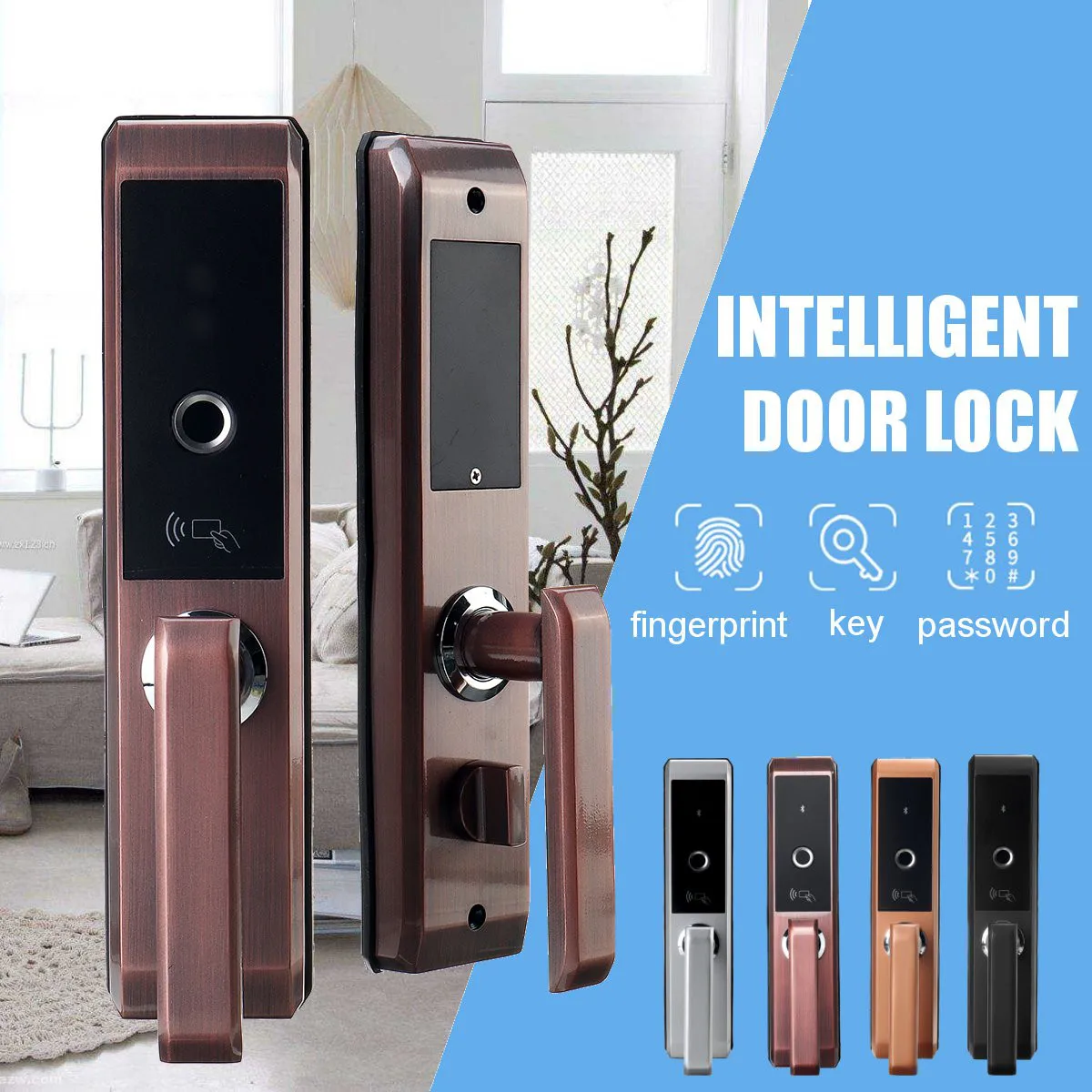Fingerprint Electronic Door Lock Optics Digital Password Anti Theft Lock Touch Screen Keypad Lock Home Security Access Control
Fingerprint Electronic Door Lock Optics Digital Password Anti Theft Lock Touch Screen Keypad Lock Home Security Access Control