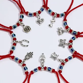 Butterfly Tortoise Owl Palm Blue Eyes Evil Eye Red String Braided Adjustable Bracelet Rope Chain Charm Bracelets
Butterfly Tortoise Owl Palm Blue Eyes Evil Eye Red String Braided Adjustable Bracelet Rope Chain Charm Bracelets