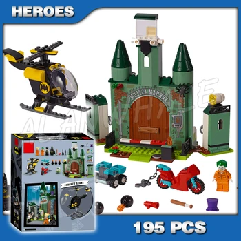 195pcs Super heroes Batman and The Joker Escape Arkham Asylum helicopter 11349 Model Building Blocks Boys Compatible With
195pcs Super heroes Batman and The Joker Escape Arkham Asylum helicopter 11349 Model Building Blocks Boys Compatible With