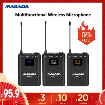 Mailada WM8X Phone Recording outdoor wireless interview microphone lavalier LR for camera professional noise reduction mic
Mailada WM8X Phone Recording outdoor wireless interview microphone lavalier LR for camera professional noise reduction mic