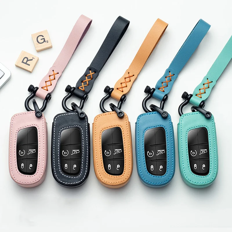 Leather Car Key Cover Case Key Chain Key Chain Protector For Jeep Grand Cherokee Chrysler 300C Renegade Fiat Freemont 2018 Ring
Leather Car Key Cover Case Key Chain Key Chain Protector For Jeep Grand Cherokee Chrysler 300C Renegade Fiat Freemont 2018 Ring