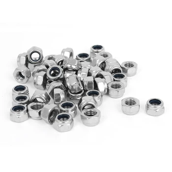 M5 x 0.8mm 304 Stainless Steel Nylock Nylon Insert Hex Lock Nuts 50pcs 
M5 x 0.8mm 304 Stainless Steel Nylock Nylon Insert Hex Lock Nuts 50pcs