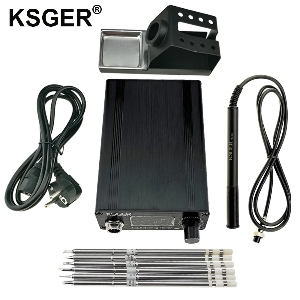 KSGER T12 OLED Soldering Station STM32 V2.1S DIY Controller T12 Iron Tips Welding Kits ABS Handle Holder Stand Quick Heating
KSGER T12 OLED Soldering Station STM32 V2.1S DIY Controller T12 Iron Tips Welding Kits ABS Handle Holder Stand Quick Heating