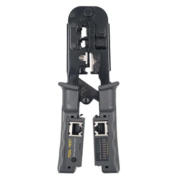 4-in-1 Cable Crimping Plier Multi-function Network Cable Clamp with Tester 19X7cm for both UTP and STP cables WWO66
4-in-1 Cable Crimping Plier Multi-function Network Cable Clamp with Tester 19X7cm for both UTP and STP cables WWO66