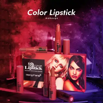 Easy To Color 6 Colors Lipstick Set Velvet Matte Lipstick Easy To Color Smooth Lip Stick Lasting Moisturizing Lipstick
Easy To Color 6 Colors Lipstick Set Velvet Matte Lipstick Easy To Color Smooth Lip Stick Lasting Moisturizing Lipstick