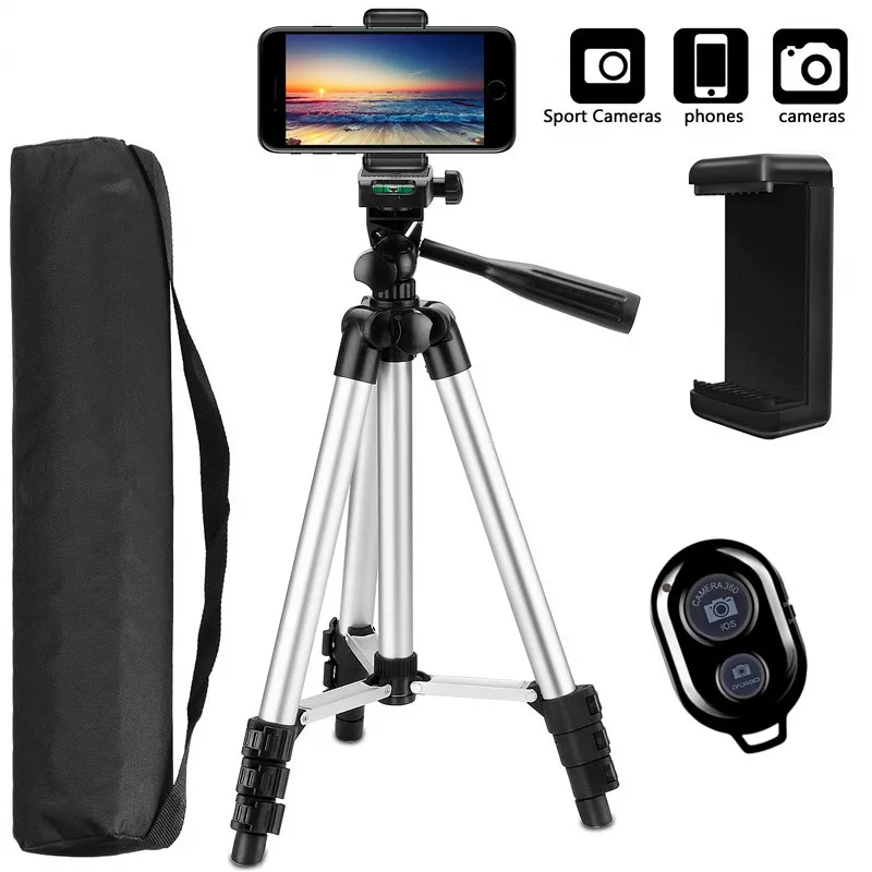 Adjustable Lightweight Camera Tripod For Mobile Tripod Camera Portable SLR Bluetooth Desktop Cam Stand Monopod Smartphone Holder
Adjustable Lightweight Camera Tripod For Mobile Tripod Camera Portable SLR Bluetooth Desktop Cam Stand Monopod Smartphone Holder