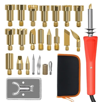 25PCS Soldering Iron 30W Adjustable Electric Soldering Iron Kit Multifunctional Branding for Wood Burning Tools US Plug
25PCS Soldering Iron 30W Adjustable Electric Soldering Iron Kit Multifunctional Branding for Wood Burning Tools US Plug