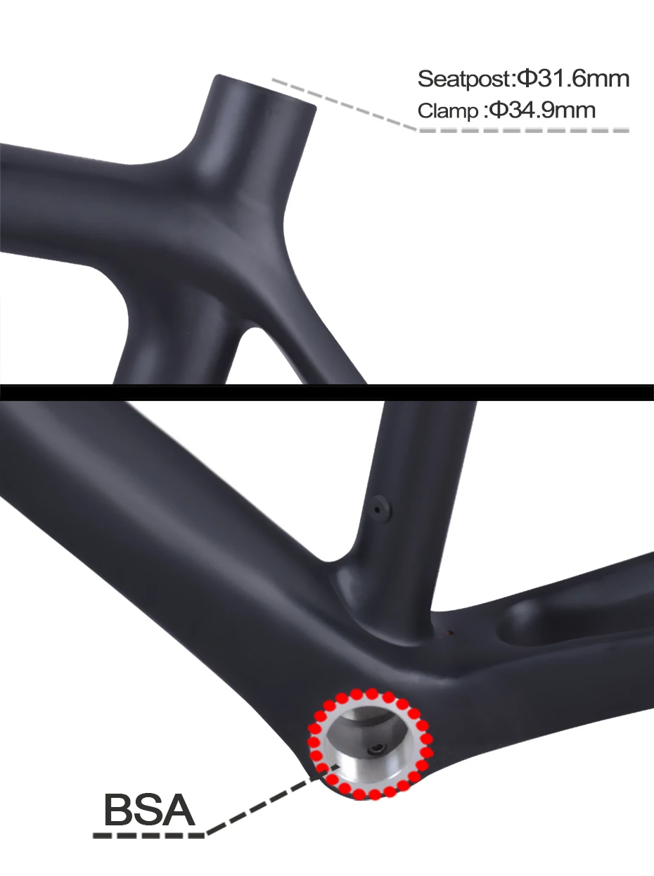 Sale factory price frame carbon road bike matte Carbon Racing Bicycle Frameset ultralight 5 color 50/53/55 cm bicicleta carbon frame 2