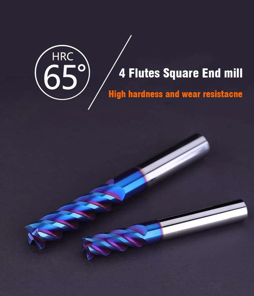 Carbide Four Flutes Square End Mill Carbide Four Flutes Square End Mill