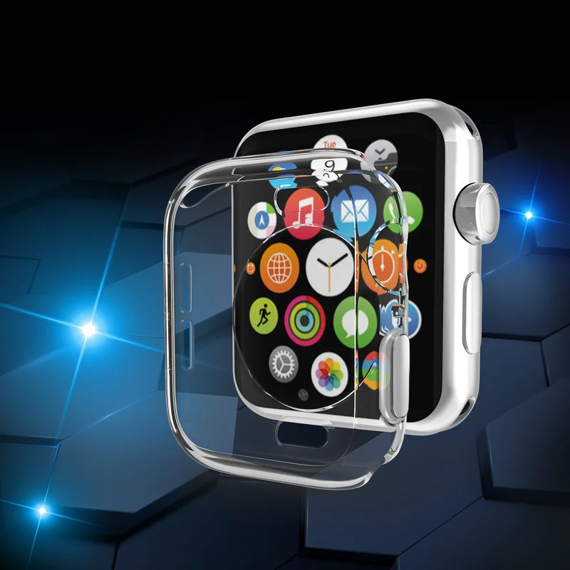 Full Watch Case Cover for Apple Watch Series 5 4 Soft TPU Screen Protector Clear Replacement Protective Case for iWatch 40/44mm
Full Watch Case Cover for Apple Watch Series 5 4 Soft TPU Screen Protector Clear Replacement Protective Case for iWatch 40/44mm