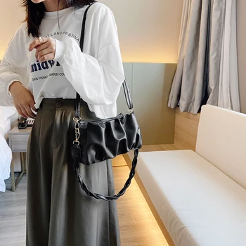 Female Pleated Crossbody Shoulder Bag Solid 2020 Fashion Trend Casual Woven Strap Ladies Shoulder Handbag Messenger Satchel
Female Pleated Crossbody Shoulder Bag Solid 2020 Fashion Trend Casual Woven Strap Ladies Shoulder Handbag Messenger Satchel