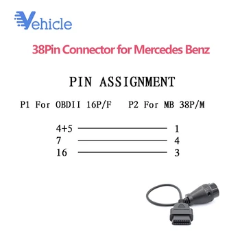 Extension Cable Scanner Connector For Benz OBD 14Pin 38Pin To OBD2 16pin OBD2 14 Pin 38 Pin For MB OBD Car Diagnostic Auto Tool 
Extension Cable Scanner Connector For Benz OBD 14Pin 38Pin To OBD2 16pin OBD2 14 Pin 38 Pin For MB OBD Car Diagnostic Auto Tool