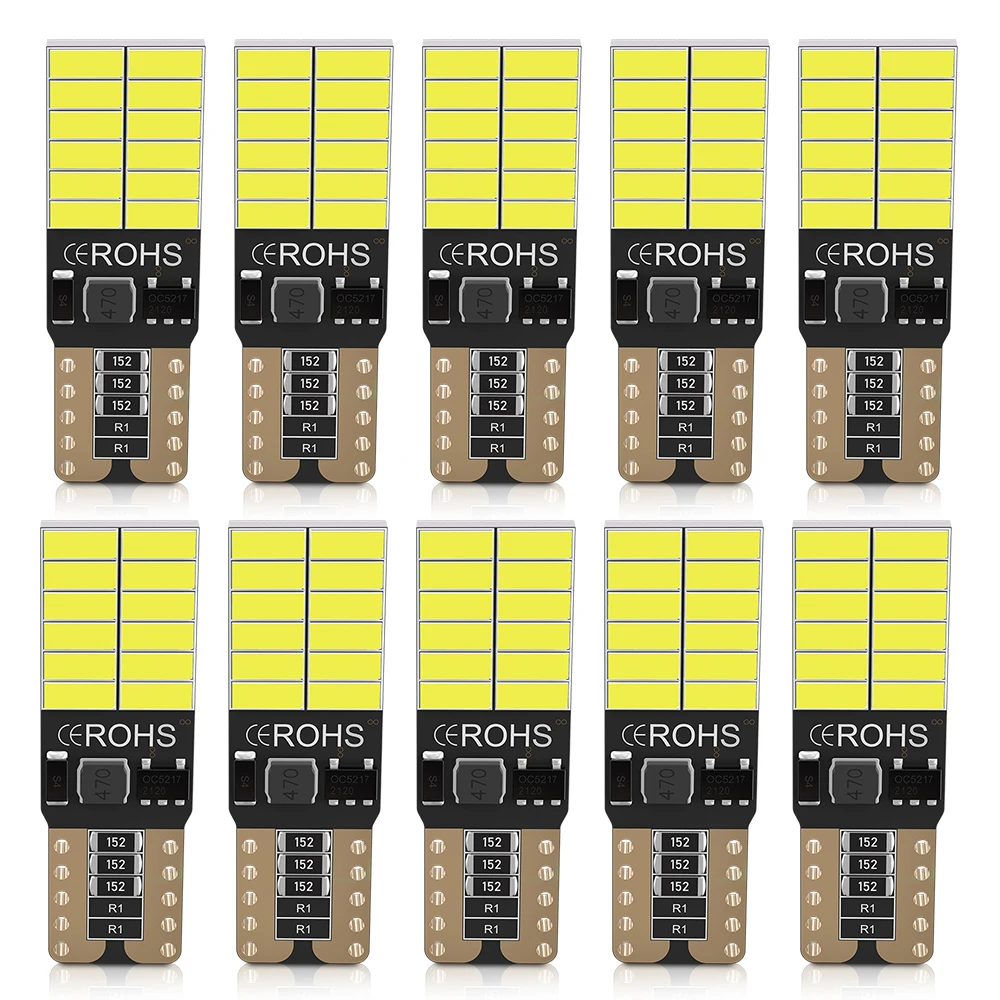 10pcs T10 W5W LED Interior Car Lights 194 168 Canbus For Auto Product License Plate Lamps Door Bulbs Amber White 3000K 6000K 12V
10pcs T10 W5W LED Interior Car Lights 194 168 Canbus For Auto Product License Plate Lamps Door Bulbs Amber White 3000K 6000K 12V