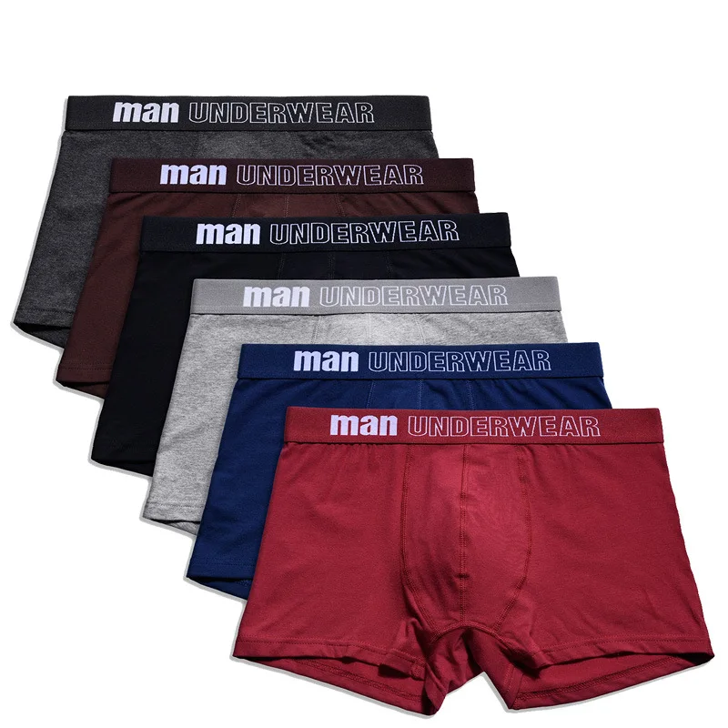 Фото Sexy Male Underwear Solid Cotton Boxers Men's Underpants ropa interior hombre pure panties Shorts cueca masculina | Мужская одежда