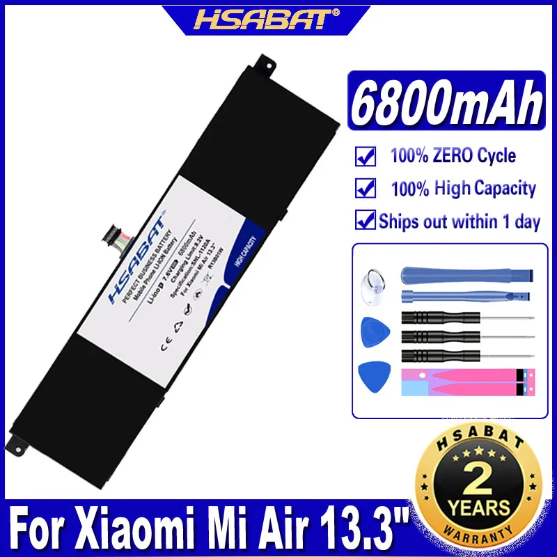 HSABAT R13B01W R13B02W 6800mAh Laptop Battery for Xiaomi Mi Air 13.3" Series Batteries HSABAT R13B01W R13B02W 6800mAh Laptop Battery for Xiaomi Mi Air 13.3" Series Batteries