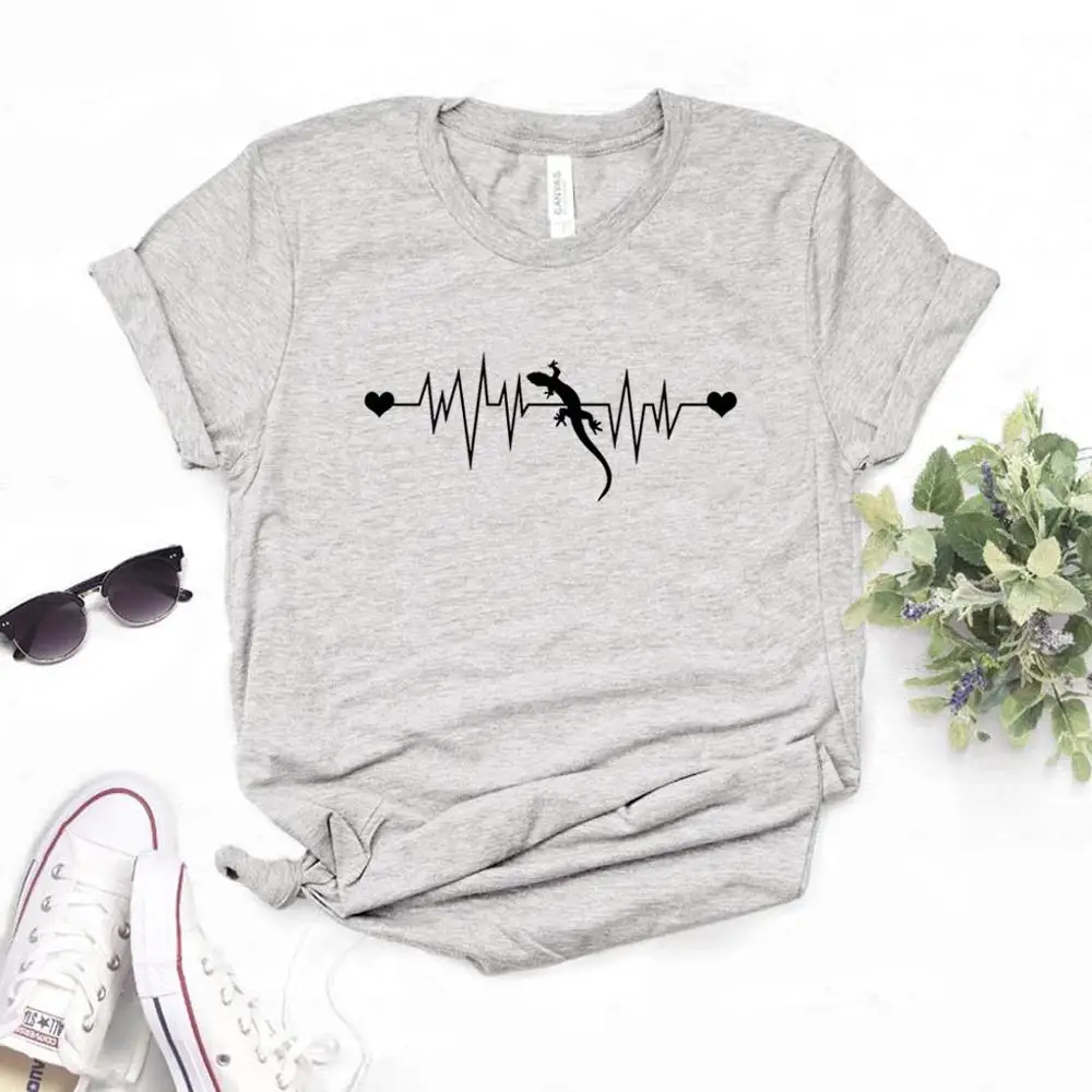 Lizard heartbeat Print Women Tshirts Cotton Casual Funny t Shirt For Lady Yong Girl Top Tee Hipster FS-32
Lizard heartbeat Print Women Tshirts Cotton Casual Funny t Shirt For Lady Yong Girl Top Tee Hipster FS-32