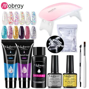 Mobray Poly UV Gel Sets Nail Gel Kit 15ml Poly Gel with UV/Led Lamp Quick Building Clear Gel Nail Polish for Nail Extensions
Mobray Poly UV Gel Sets Nail Gel Kit 15ml Poly Gel with UV/Led Lamp Quick Building Clear Gel Nail Polish for Nail Extensions