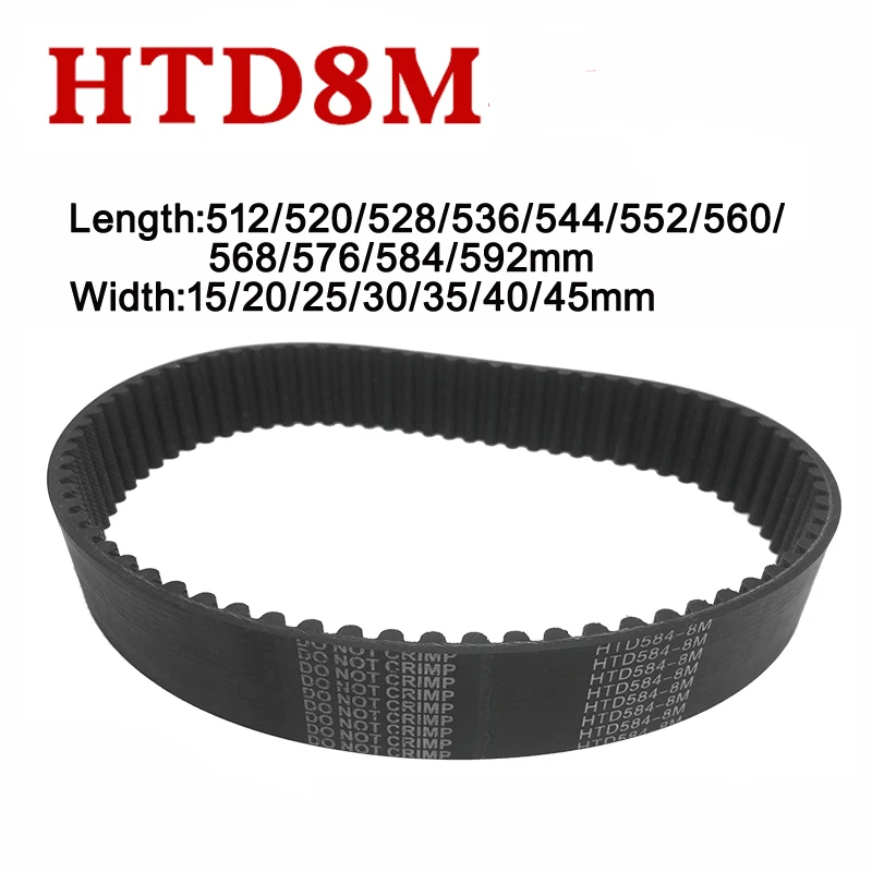 

HTD 8M резиновый ремень ГРМ 512/520/528/536/544/552/560/568/576/584/592 мм промышленная передача синхронный ремень дуговой зуб