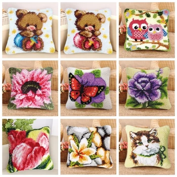 Flower Cushion Latch Hook Pillow Rug Kit Smyrna Mat DIY Craft Foamiran For Needlework Crochet Button Cushion Embroidery Carpet
Flower Cushion Latch Hook Pillow Rug Kit Smyrna Mat DIY Craft Foamiran For Needlework Crochet Button Cushion Embroidery Carpet
