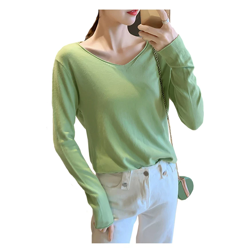 New Spring T Shirt Women Tops Tees Long Sleeve Female T-shirt Solid Color Cotton T-shirts For Women Autumn Bottoming Shirts 
New Spring T Shirt Women Tops Tees Long Sleeve Female T-shirt Solid Color Cotton T-shirts For Women Autumn Bottoming Shirts