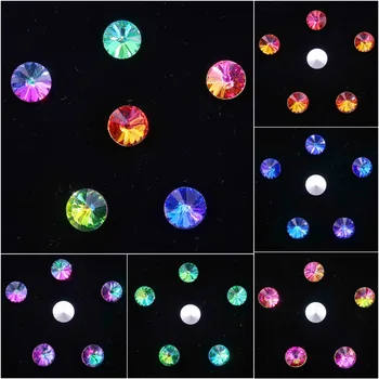 Glitter glass crystal 7 sizes clear AB & rainbow colors pointback Rivoli round shape Glue on rhinestone beads applique diy trim
Glitter glass crystal 7 sizes clear AB & rainbow colors pointback Rivoli round shape Glue on rhinestone beads applique diy trim