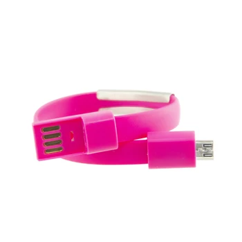 Micro USB Bracelet Cable Contact 23 cm Pink 
Micro USB Bracelet Cable Contact 23 cm Pink