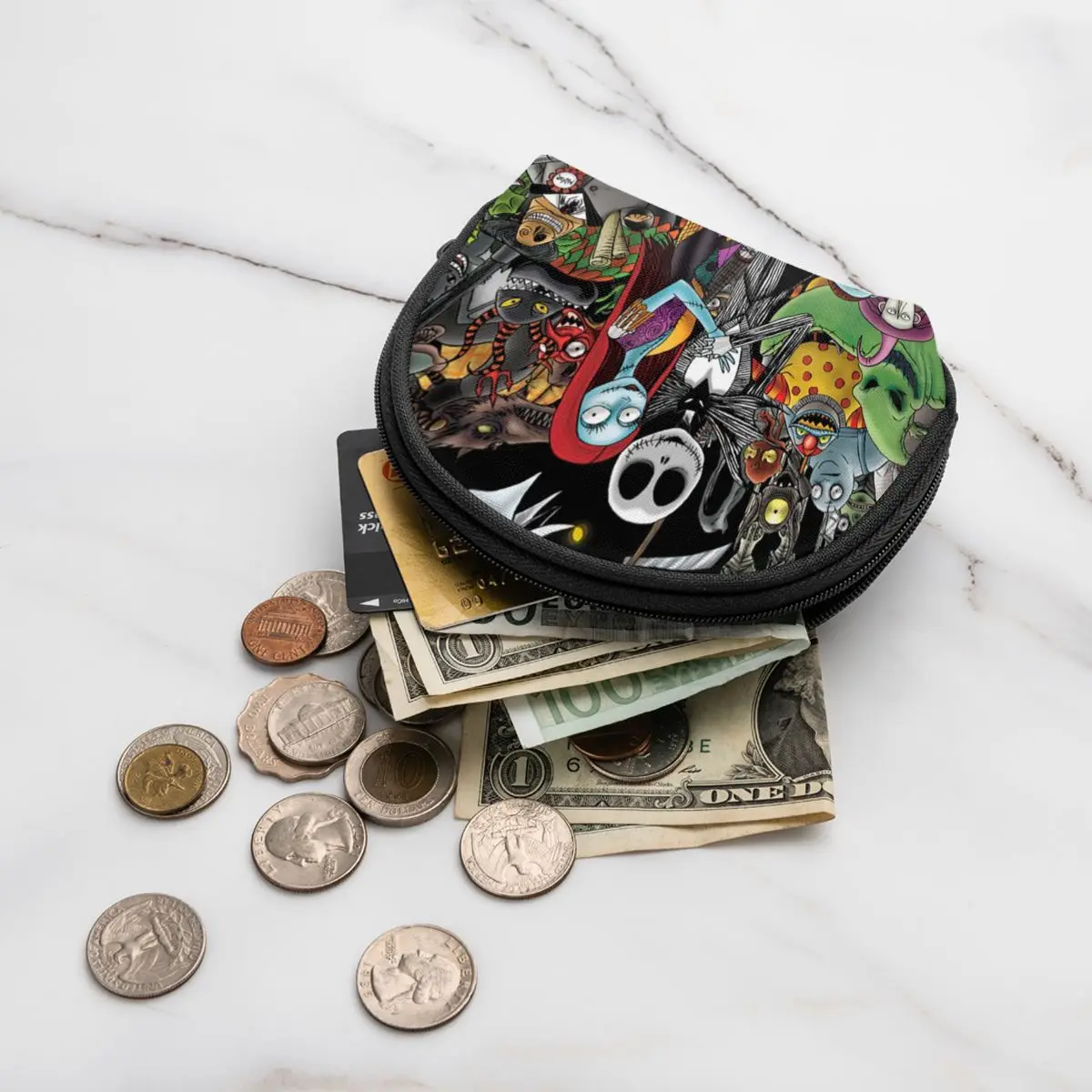 WHEREISART Classic Women Man Coin Purse Zip Wallet The Nightmare Before Christmas Prints Small Mini Bag Case Holder Money Bags 
WHEREISART Classic Women Man Coin Purse Zip Wallet The Nightmare Before Christmas Prints Small Mini Bag Case Holder Money Bags